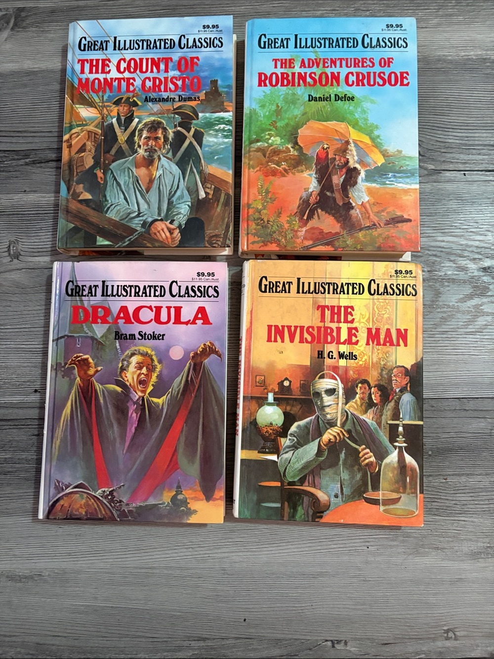 Lot of 4 Great Illustrated Classic Novels Hardcover